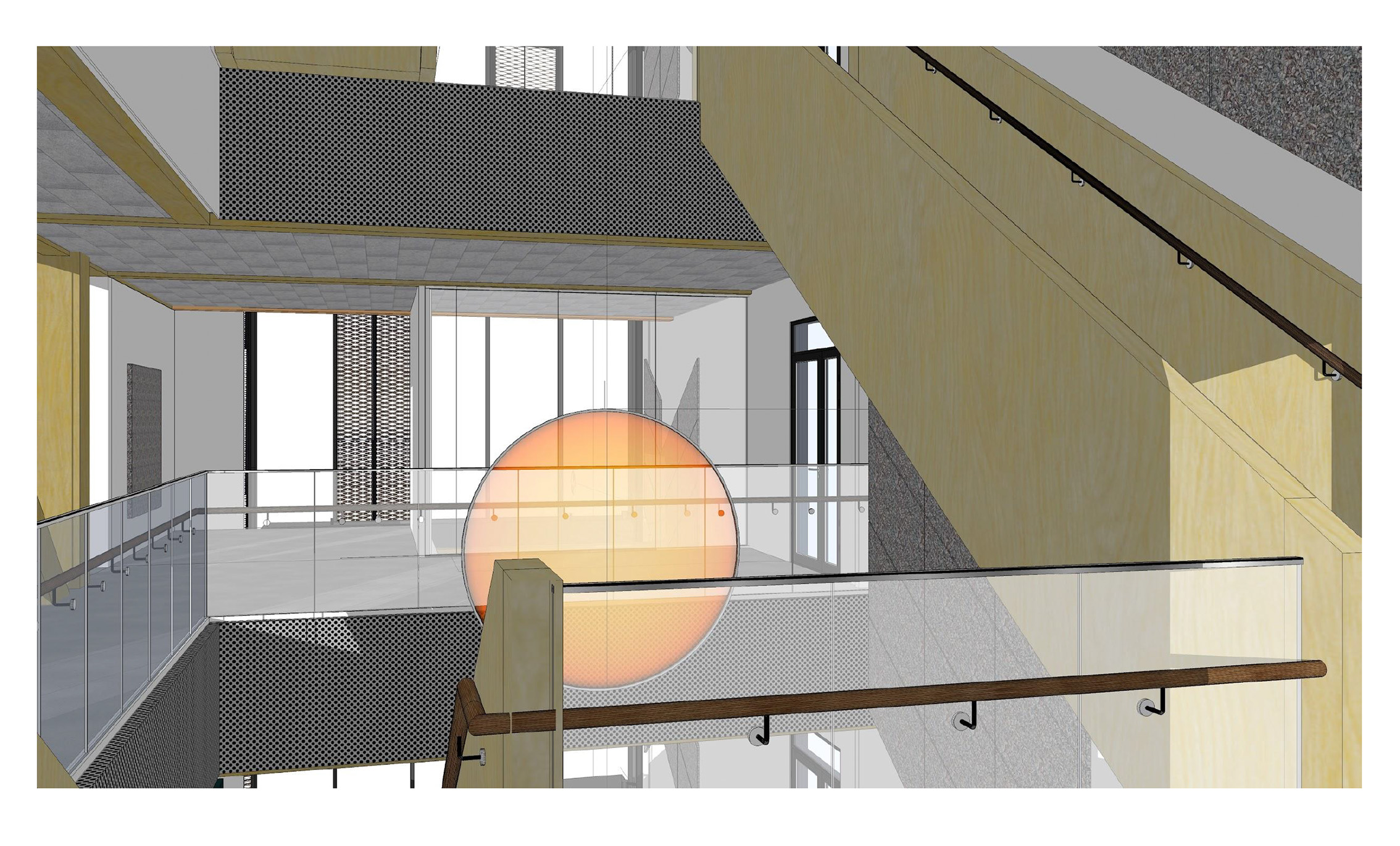 Grafik LED-Lichtinstallation „PHOTOSYNTHESIS" – DTU Lyngby, Treppenhaus