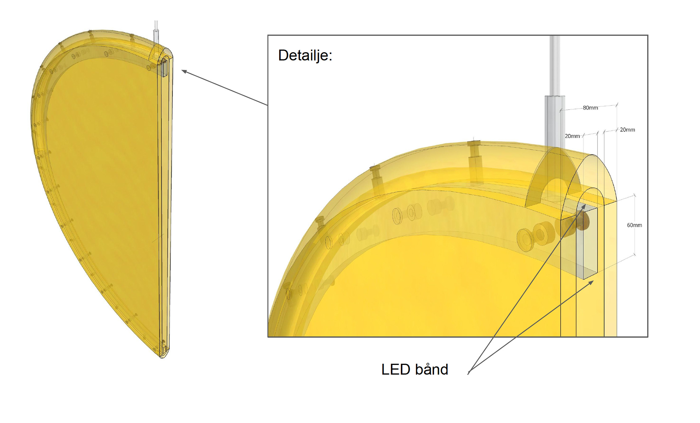 Grafik LED-Lichtinstallation „PHOTOSYNTHESIS" – DTU Lyngby,