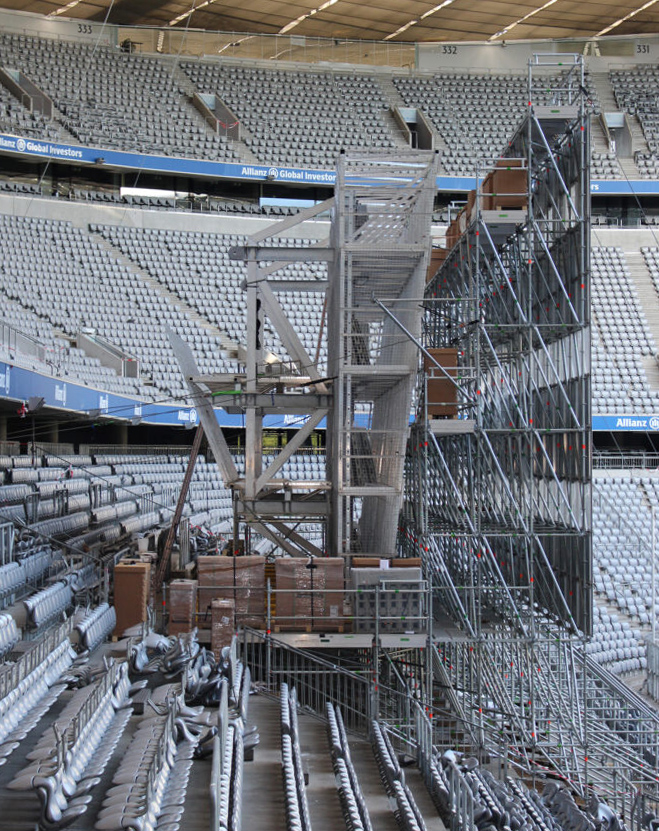 LED-Videowände Alianzarena, Seitenansicht