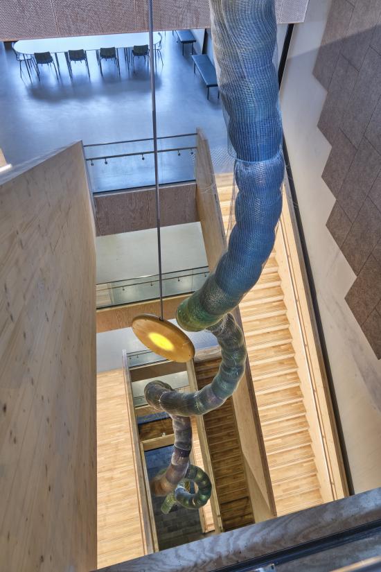 LED-Lichtinstallation „PHOTOSYNTHESIS" – DTU Lyngby, Treppenhaus