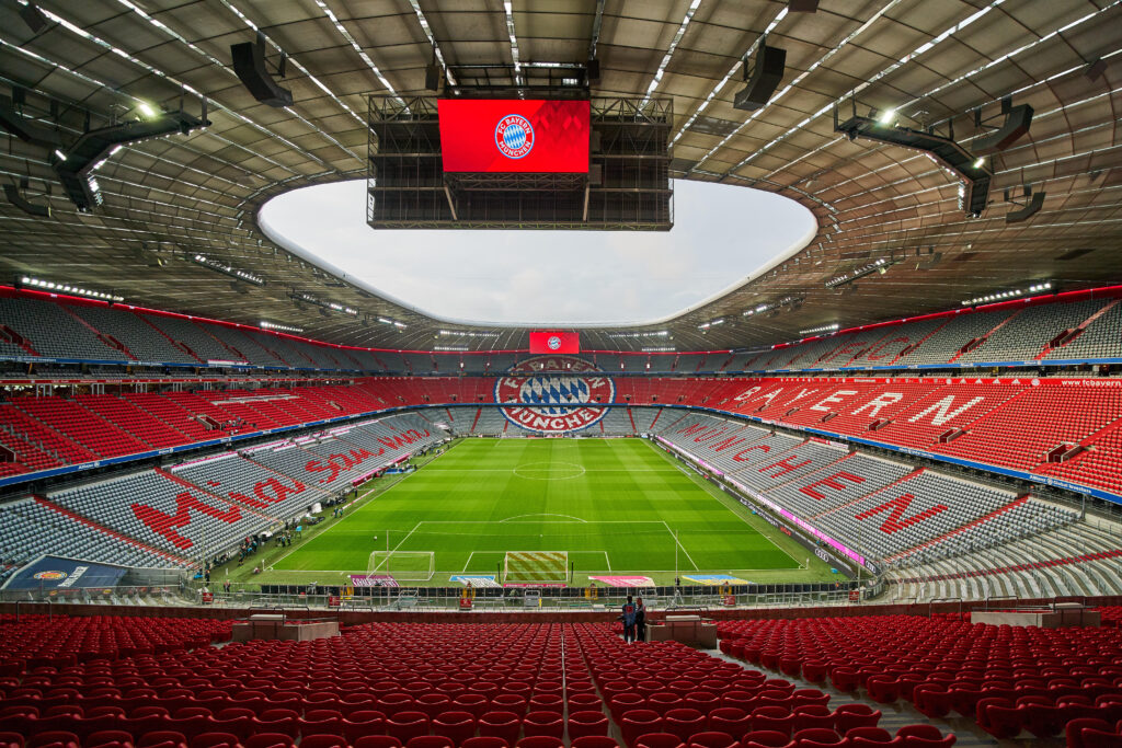 Scoreboard von Hinten und von Vorne Alianzarena München